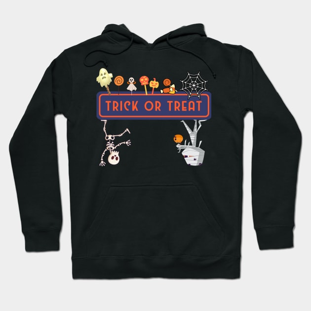 Trick or Treat - Kids Design - Spooky Halloween Hoodie by 3dozecreations